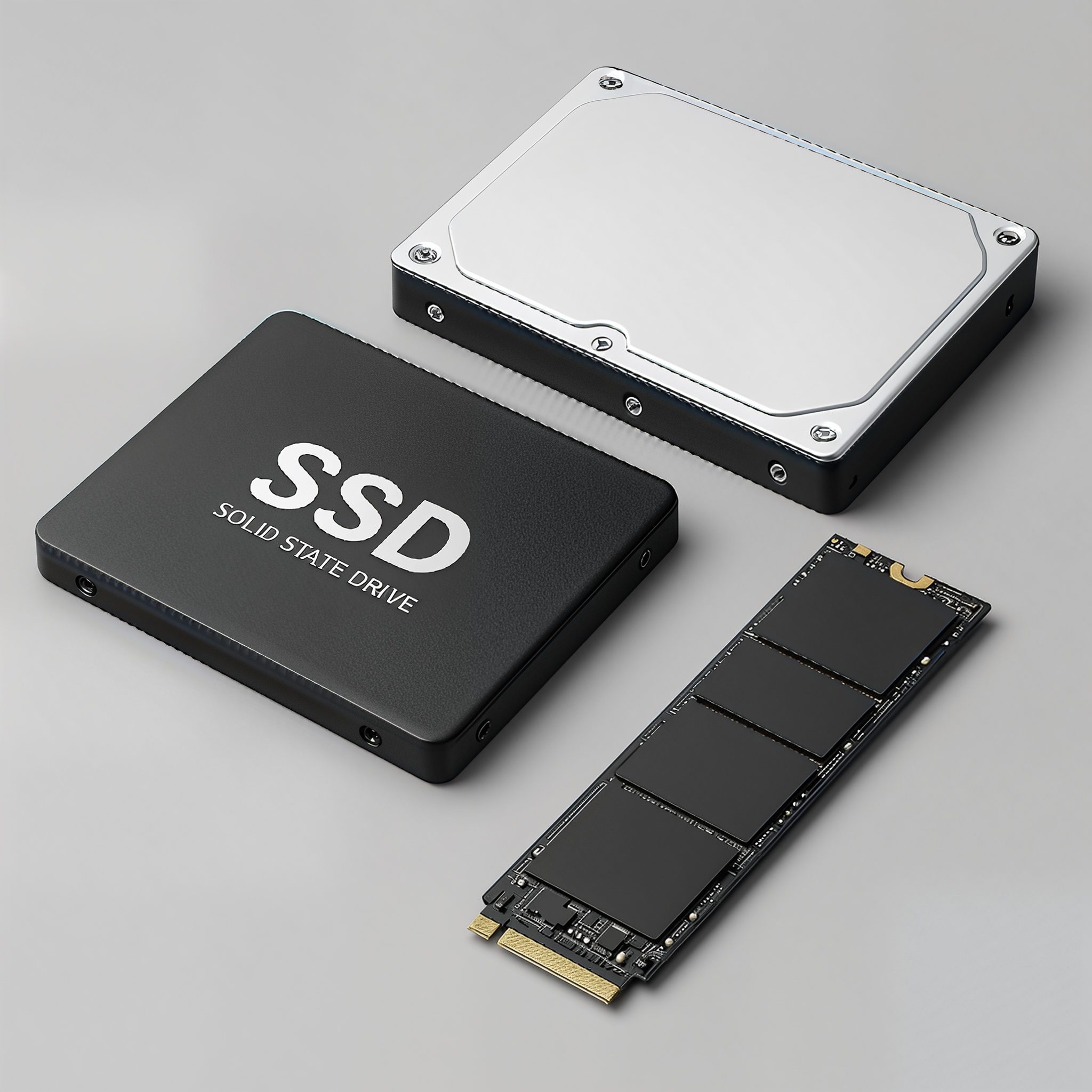 SSD, HDD, NVMe